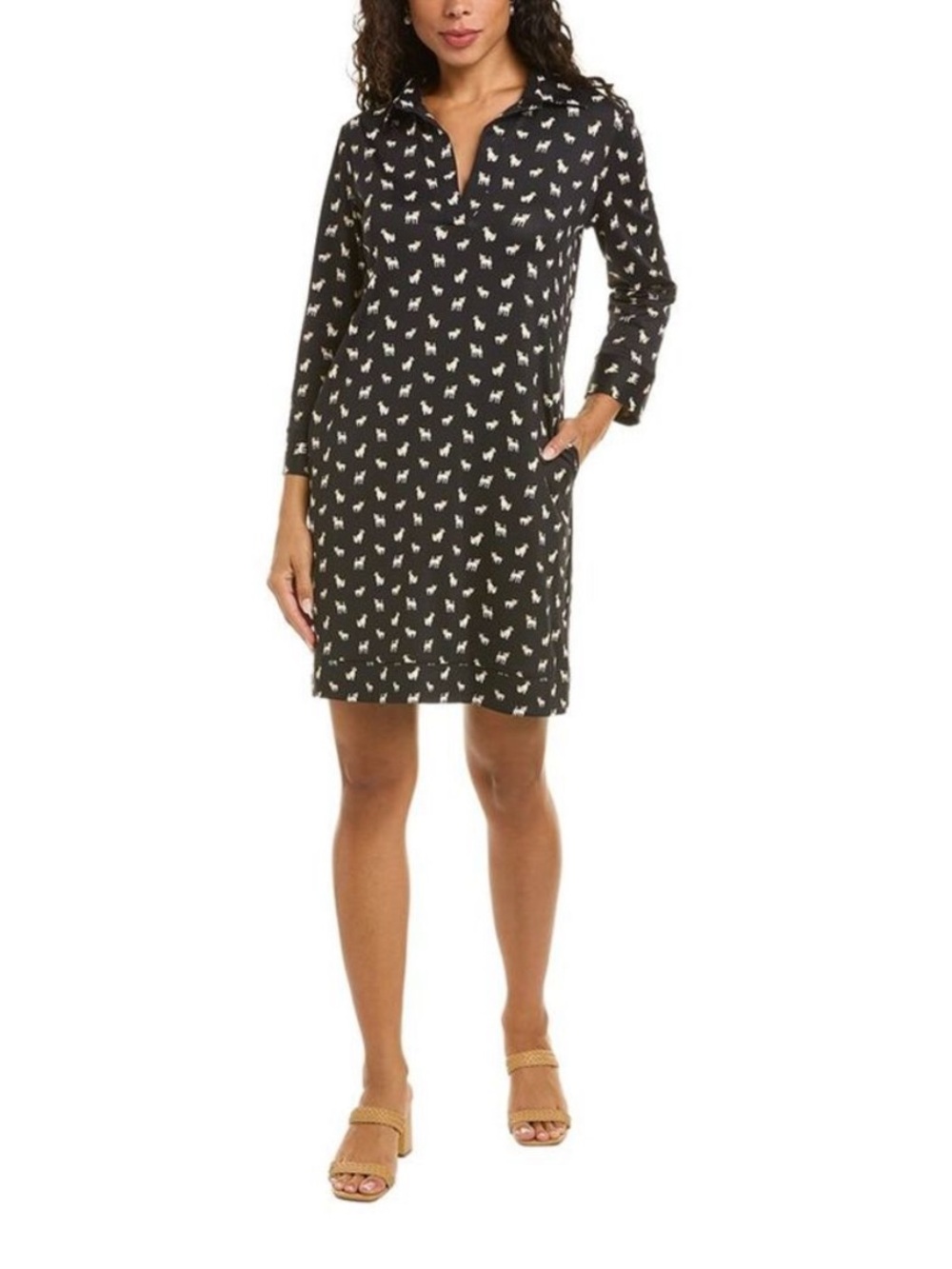 Jude Connally Finley Shirt Dress a "Jack Russell Terrier Party" print | medium - Picture 7 of 8
